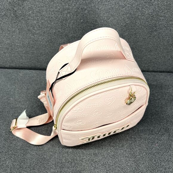 Juicy Couture Backpack Medium Powder blush‎ pink gold Logo main image 4